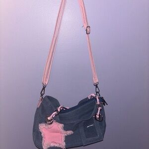 Stylish Pink and Blue Women's Bag